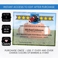 football award ceremony certificates printable end of season football
